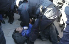 Ilustrační foto - Zásah policie při demonstraci v Moskvě