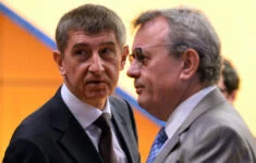 Ministr financí Andrej Babiš a prezident Hospodářské komory Vladimír Dlouhý 