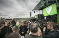 Končící ministr financí Andrej Babiš se 20. května rozloučil se zaměstnanci ministerstva na farmě Čapí hnízdo