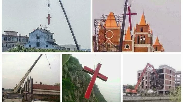 Čínský režim sundává kříže z kostelů