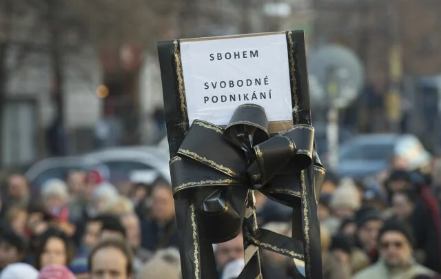 Ilustrační foto – demonstrace na Václavském náměstí proti zavedení EET dne 3. prosince 2016 