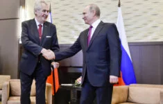 Ruský prezident Vladimir Putin a český prezident Miloš Zeman