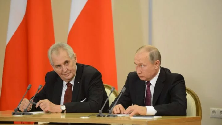 Miloš Zeman a Vladimir Putin v roce 2015