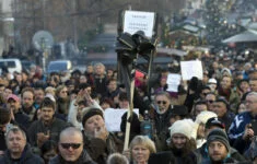 Protest proti zavedení EET v v prosinci loňského roku na Václavském náměstí