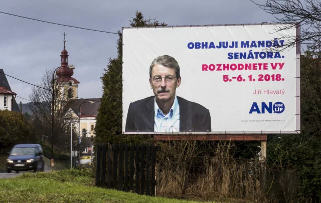 Volební kampaň kandidáta hnutí ANO Jiřího Hlavatého