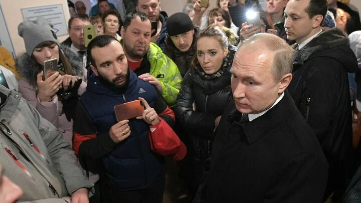 Prezident Putin s občany Kamerova