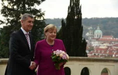 Premiér Andrej Babiš při setkání s německou kancléřkou Angelou Merkelovou v Praze 