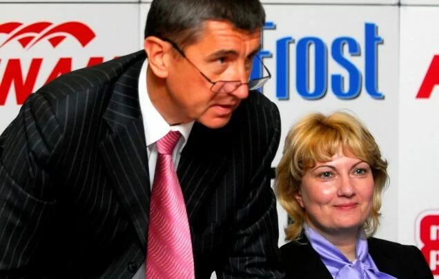 Generální ředitel skupiny Agrofert Andrej Babiš a ředitelka společnosti ProFrost Simona Sokolová  (2007)