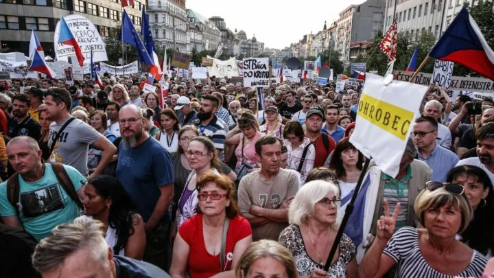 Demonstrace na Václavském náměstí 