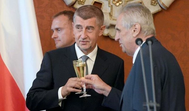 Ex-premiér Andrej Babiš a prezident Miloš Zeman 