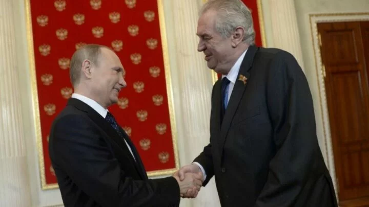 Prezident Ruské federace Vladimir Putin a prezident ČR Miloš Zeman