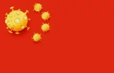 Čínský režim při zatajování původu pandemie narazil i na motiv spojující čínskou vlajku s vyobrazením koronaviru