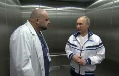 Putin s šéflékařem Denisem Procenkem.