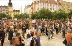 Pondělní demonstrace na Masarykově náměstí v Ostravě