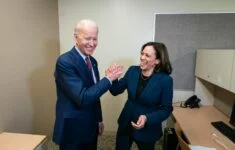 Joe Biden a budoucí viceprezidentka Kamala Harrisová