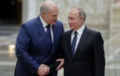  Alexandr Lukašenko a Vladimir Putin