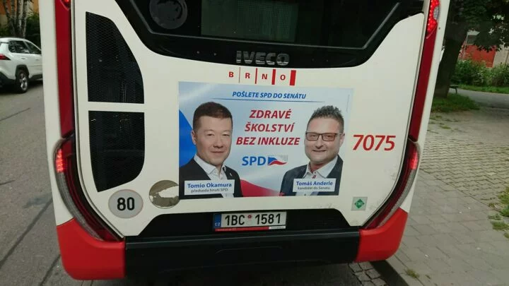 Předvolební reklama hnutí SPD 