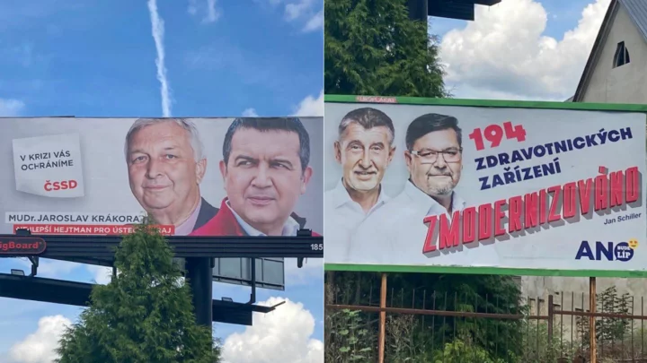Billboardy před říjnovými krajskými a senátními volbami
