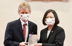 Předseda senátu Miloš Vystrčil s tchajwanskou prezidentkou Cchaj Jing-wen