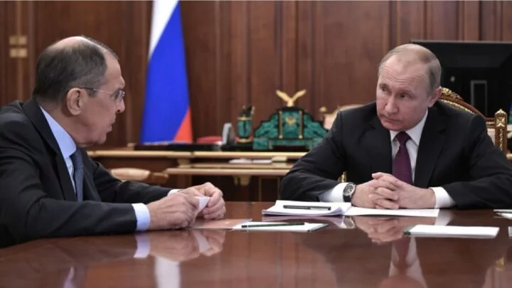 Sergej Lavrov s Vladimirem Putinem.