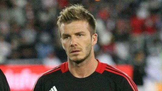 David Beckham ještě v dresu AC Milán.