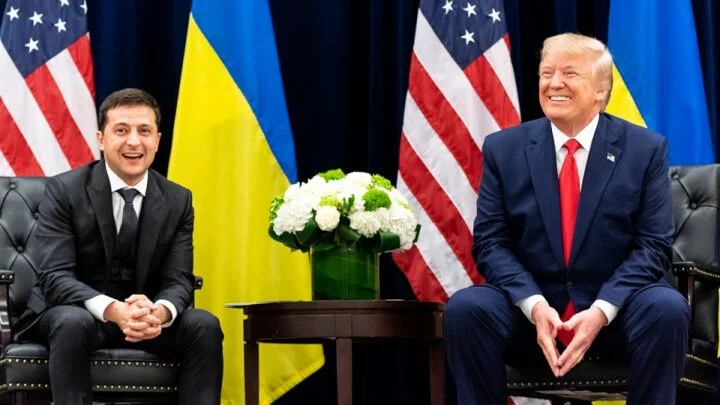 Volodymyr Zelenskyj a Donald Trump během setkání v New Yorku (září 2019)