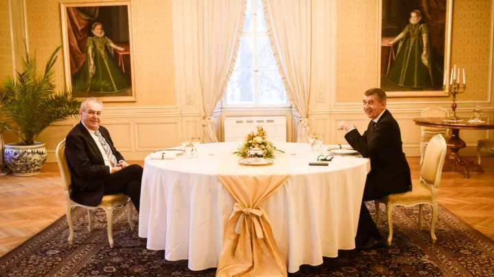 Novoroční oběd prezidenta Zemana a premiéra Babiše v Lánech