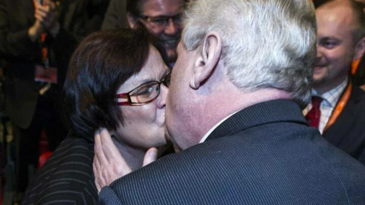 Marie Benešová a Miloš Zeman