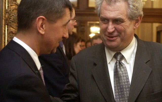 Andrej Babiš a Miloš Zeman 