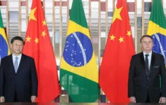 Bolsonaro a soudruh Si na summitu států BRICS (2019) 
