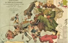 Rusko jako hrozba pro Evropu (britská karikatura z roku 1899) 