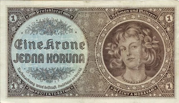 Papírová koruna platná v Protektorátu Čechy a Morava (1940)