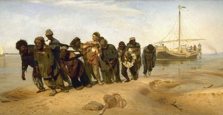 Ilja Repin, Burlaci na Volze (1873, olejomalba)
