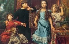 Polský malíř Jan Matejko, po otci Čech, formoval polskou národní sebereflexi – portrét jeho dětí (1879)