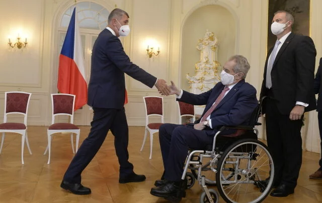 Premiér Andrej Babiš (ANO) a prezident Miloš Zeman