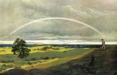 C. D. Friedrich: Ostrov Rujána – krajina s duhou (olejomalba, 1810)