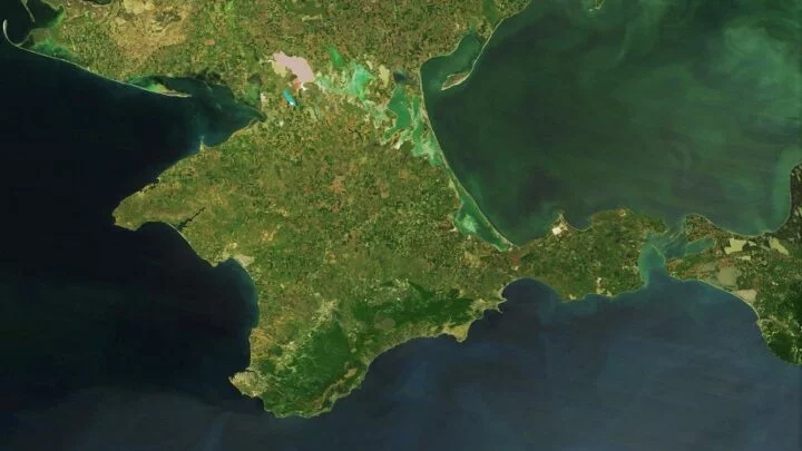Satelitní snímek Krymského poloostrova