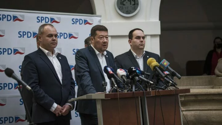Tisková konference hnutí SPD
