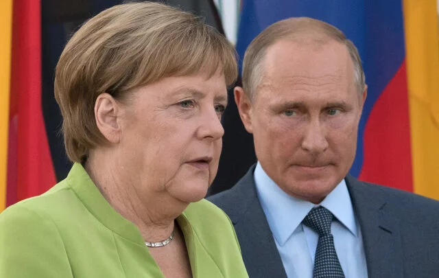 Angela Markelová a Vladimir Putin