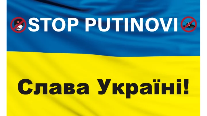 Plakát na podporu Ukrajiny