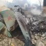 Ruský letoun Su-34 sestřelený nad ukrajinským Černihivem v březnu roku 2022, ilustrační foto