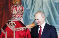 Moskevský patriarcha Kirill a ruský diktátor Putin