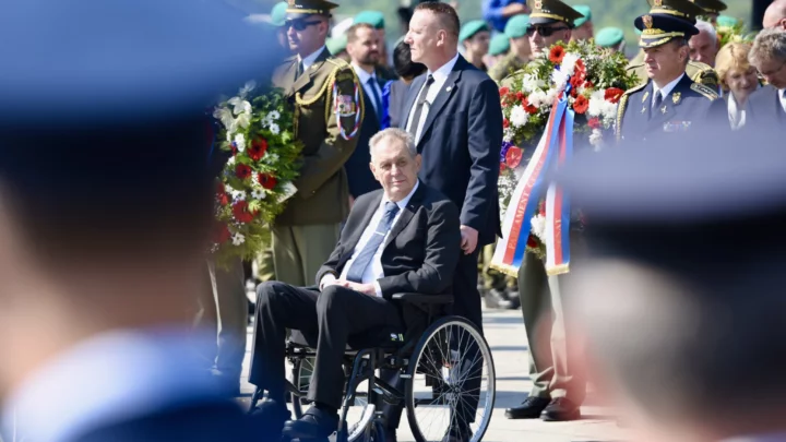 Prezident Miloš Zeman na pražském Vítkově