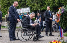 Miloš Zeman na Olšanských hřbitovech