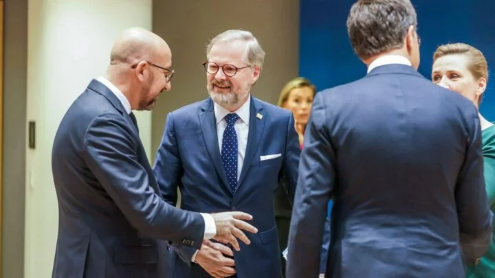 Premiér Petr Fiala na summitu EU