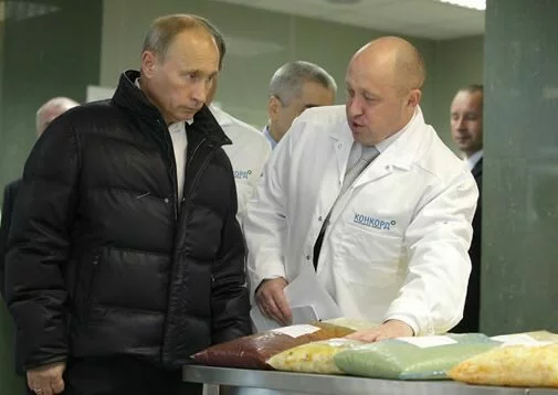 Jevgenij Prigožin s Vladimirem Putinem