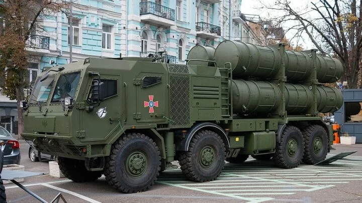 Ukrajinské střely Neptun na vojenské přehlídce v Kyjevě (2021)