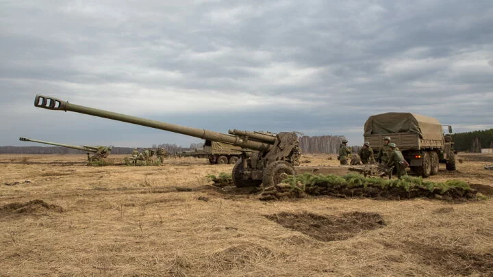 Ruská houfnice 2A65 ráže 152mm, Ilustrační foto.