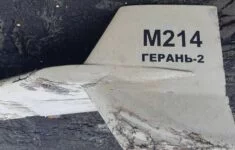 Íránský dron Šáhíd-136 (Geraň-2) ve službách ruské armády sestřelený v Kupjansku na Ukrajině (13. 9. 2022)