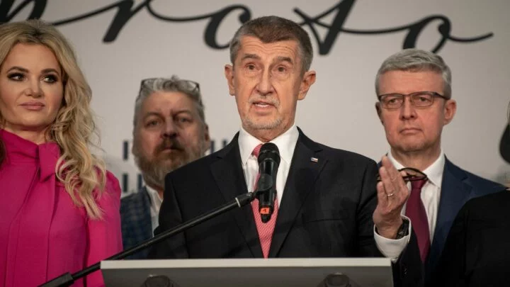 Andrej Babiš (ANO) ve svém volebním štábu k výsledkům prvního kola prezidentských voleb.
